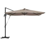 vidaXL Parasol Taupe 286 x 285 x 270 cm Aluminium