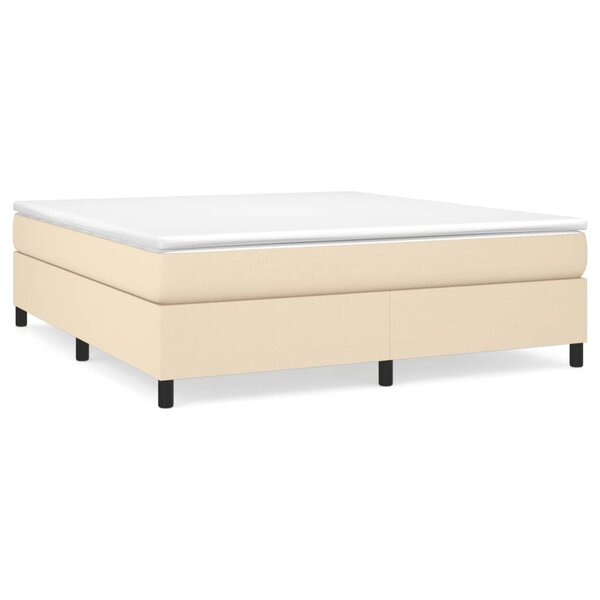 vidaXL Cadre de lit crème 160x200 cm tissu