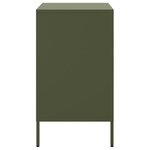 vidaXL Tables de chevet 2 Pièces vert olive 36x39x68 cm