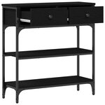 vidaXL Table Console avec tiroir Chêne noir 72 5 x 25 x 75 cm