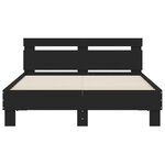vidaXL Cadre de lit avec LED sans matelas noir 120x200 cm