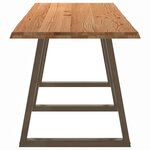 vidaXL Table à manger avec bord naturel 280x80x74 cm bois massif chêne