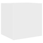 vidaXL Meubles TV muraux avec lumières LED 2 Pièces blanc 40 5x35x40 cm