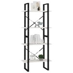 vidaXL Bibliothèque à 4 niveaux Blanc 60x30x140 cm Bois de pin massif