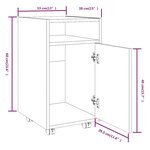 vidaXL Armoire appoint à roues Chêne marron 33x38x60 cm