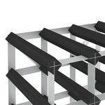 vidaXL Casier à bouteilles pour 12 bouteilles Noir Bois de pin solide