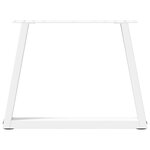 vidaXL Pieds de table basse en forme de V  2 pièces  blanc  60 x (42-43 3) cm  acier