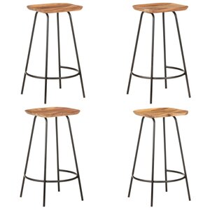 vidaXL Tabourets de bar lot de 4 bois d'acacia solide