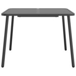 vidaXL Table de jardin anthracite 100x100x71 cm acier