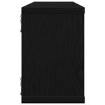 vidaXL Étagères murales avec étagère 4 Pièces Chêne noir 60 x 15 x 23 cm