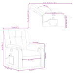 vidaXL Fauteuil inclinable de massage vert foncé tissu