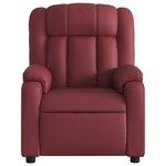vidaXL Fauteuil de massage inclinable électrique rouge bordeaux