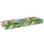 vidaXL Coussin de Palette pour Banc Jungle Tropicale 120x40x8 cm Tissu Oxford