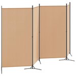 vidaXL Paravent 4 panneaux Beige 346 x 180 cm Tissu