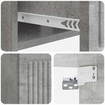 vidaXL Cabinet de chevet Gris béton 49 x 34 5 x 20 cm