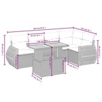 vidaXL Salon de jardin avec coussins 6 Pièces beige résine tressée