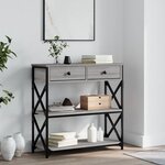 vidaXL Table console sonoma gris 75x28x75 cm bois d'ingénierie