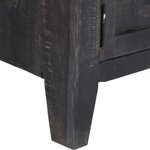 vidaXL Meuble TV Noir 118x30x40 cm Bois de manguier massif