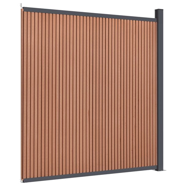 vidaXL Panneau de clôture marron 173x186 cm WPC