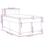 vidaXL Sommier à lattes de lit et matelas gris clair 120x190cm velours