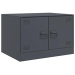 vidaXL Table basse anthracite 67x50x44 cm acier