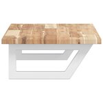 vidaXL Étagère de vasque murale acier et bois massif d'acacia