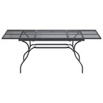 vidaXL Table de Salle à Manger en Maille Extensible Anthracite Acier