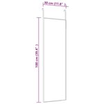 vidaXL Miroir de porte Noir 30x100 cm Verre et aluminium