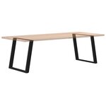 vidaXL Pieds de table à manger en U 2 pièces Noir 80 x (72-73) cm Acier