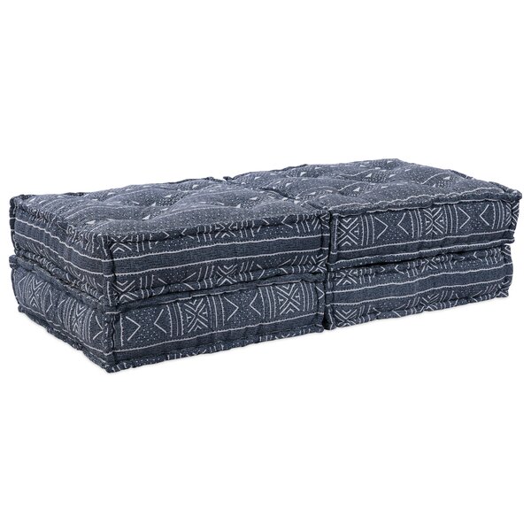 vidaXL Coussin 2 Pièces Bleu 70 x 70 x 36 cm Polyester