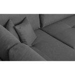 Canapé d'angle panoramique convertible - 7 places - INDIAN - Tissu 100  polyester - Gris - 360 x 228 cm