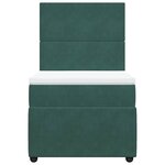 vidaXL Sommier à lattes de lit avec matelas Vert foncé 90x200 cm