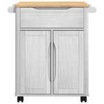 vidaXL Chariot de cuisine FLORO Blanc 72 5 x 45 x 80 cm