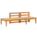 vidaXL Banc de jardin avec table et coussins Blanc crème Teck solide