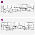 vidaXL Ensemble de canapés d'extérieur 7 pc Blanc et anthracite
