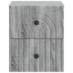 vidaXL Cabinet de chevet mural Sonoma gris 33 x 34 5 x 40 cm