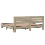 vidaXL Cadre de lit sans matelas chêne sonoma 200x200 cm