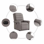 vidaXL Fauteuil inclinable électrique Taupe Tissu