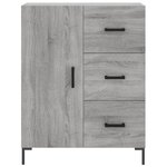 vidaXL Buffet haut Sonoma gris 69 5x34x180 cm Bois d'ingénierie