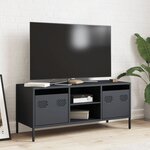 vidaXL Meuble TV anthracite 101 5x39x43 5 cm acier laminé à froid