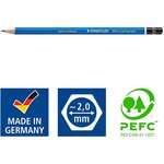 Crayon Papier Mars Lumograph 100 Mine 2 mm Bleu 9H STAEDTLER