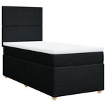 vidaXL Sommier à lattes de lit et matelas Noir 80x200 cm Tissu