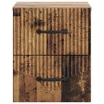 vidaXL Cabinet de chevet mural 2 pc Bois ancien 34 5 x 33 x 40 cm