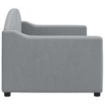 vidaXL Lit de repos sans matelas gris clair 80x200 cm tissu