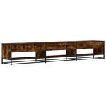 vidaXL Meuble TV chêne fumé 270x40x46 cm bois d'ingénierie
