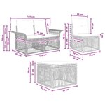 vidaXL Ensemble de canapé de jardin 6 Pièces Gris polyrotin