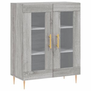 vidaXL Buffet sonoma gris 69 5x34x90 cm bois d'ingénierie