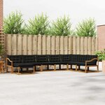 vidaXL Ensemble de canapés d'extérieur 8 pc Naturel et Noir