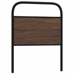vidaXL Tête de lit chêne marron 75 cm acier et bois d'ingénierie