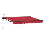 vidaXL Auvent rétractable électrique Rouge et Anthracite 3 5 x 2 5 m